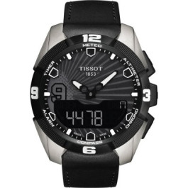 Correa de reloj Tissot T610035306 Cuero Negro 22mm